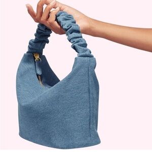 Like New Stoney Clover Lane Denim Scrunch Handle Bag Purse